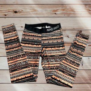 Nike Pro Dri-Fit Patterned Leggings Size Small